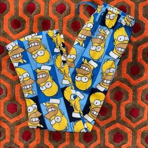 MAKE OFFER! The Simpsons Blue Cartoon Character Men's Lounge Pants Youth